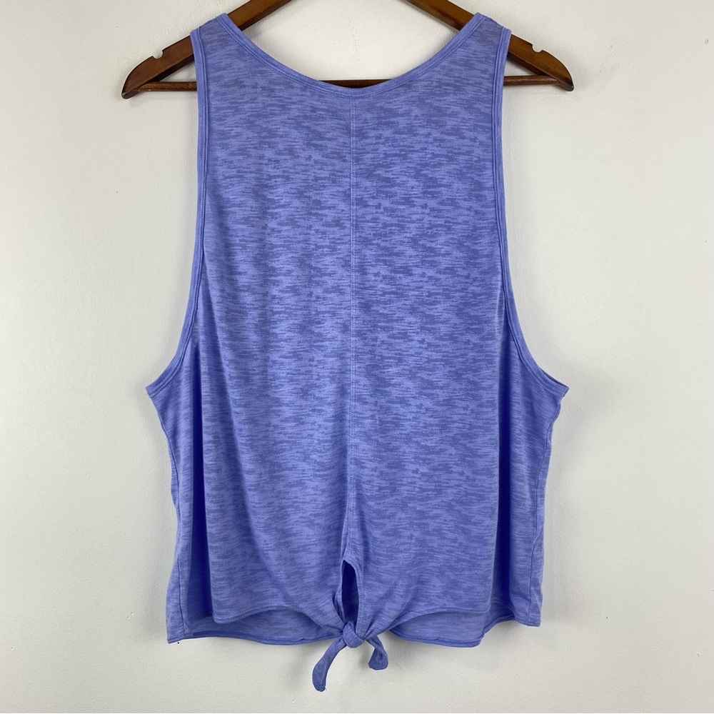 Zella size Large Women’s Purple Tie Front Activewear Tank Top